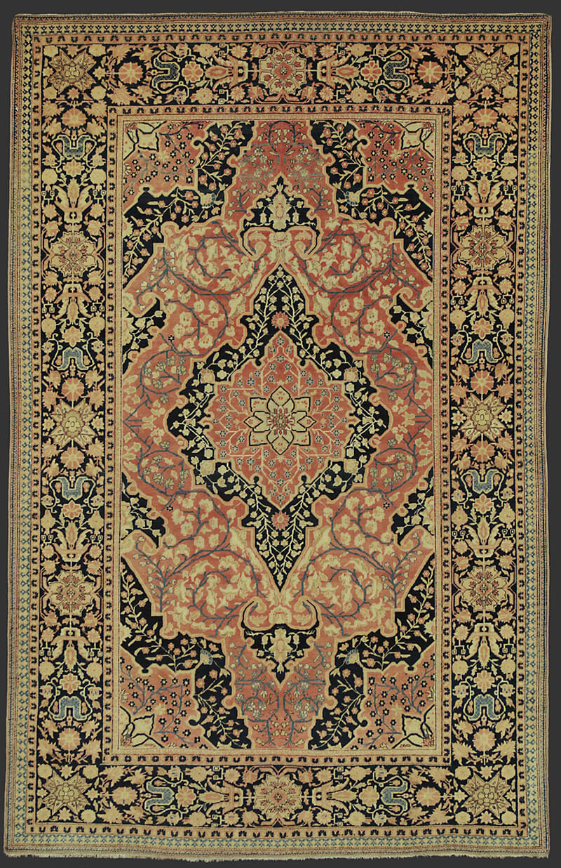Teppich Persischer Antiker Kashan Mohtasham n°:61628548
